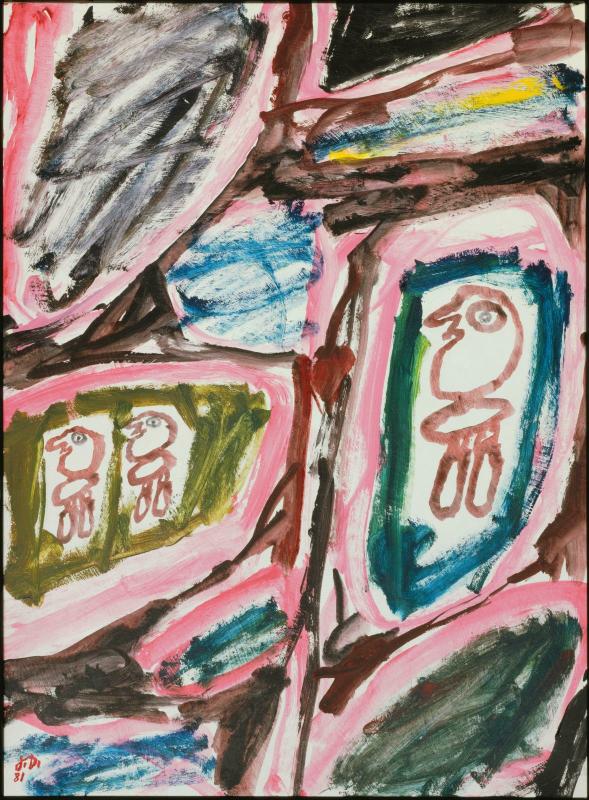 Jean Dubuffet, Site avec 3 personnages (Psycho-site E 246) 11 août 1981 