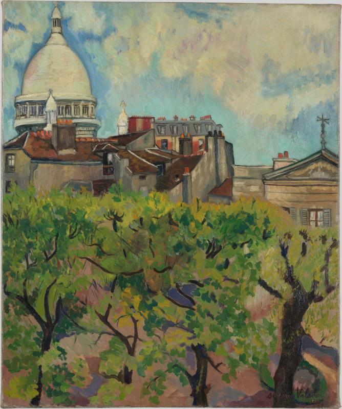 Suzanne Valadon (Marie-Clémentine Valadon, dit), Le Sacré-Coeur vu du jardin de la rue Cortot 1916