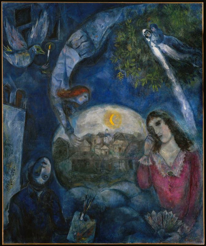 Marc Chagall, Autour d'elle 1945 