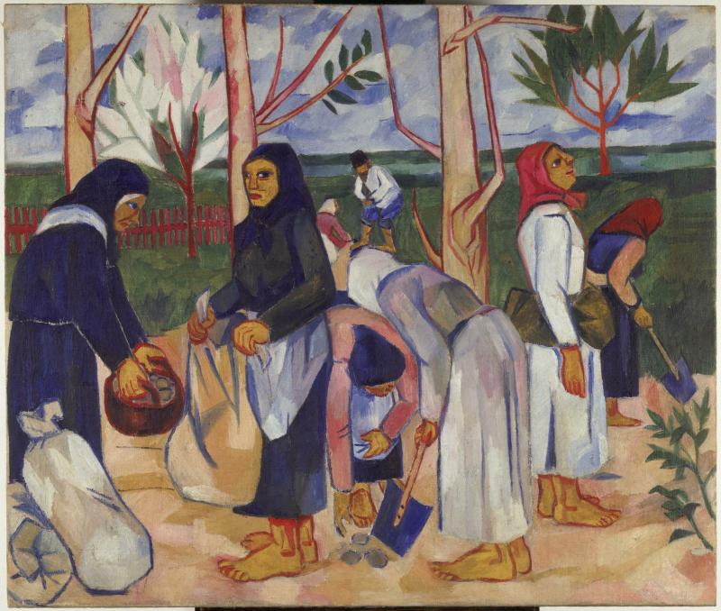 Natalia Gontcharova, Plantation de pommes de terre [1908 - 1909] 