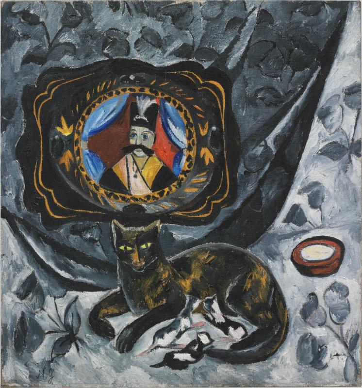 Natalia Gontcharova, Chat et plateau [1910 - 1911] 