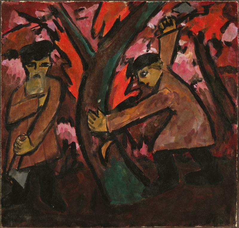 Natalia Gontcharova, Bûcherons [1911] 