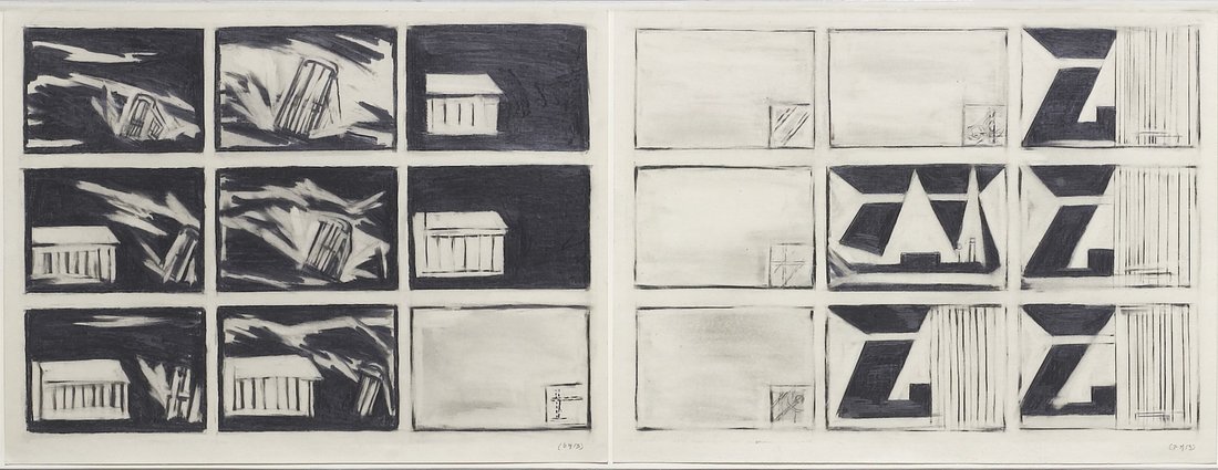 Bob Wilson, « Einstein on the beach, storyboards 1-13 », 1975