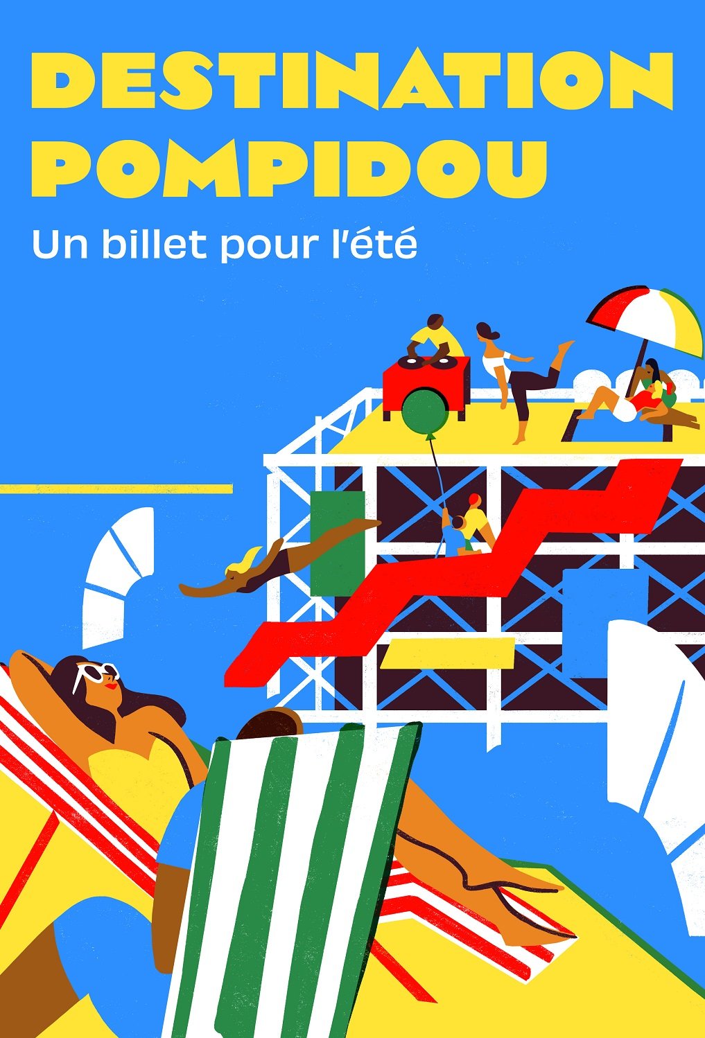 Affiche de Virginie Morgand, « Destination Pompidou ».