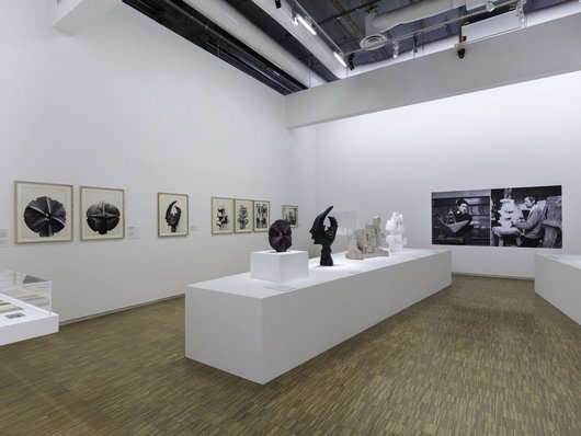 Accrochage au Musée "Simone Boisecq et Karl-Jean Longuet" - visuels de deux sculptures