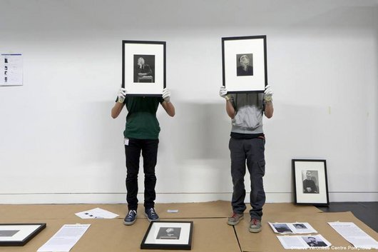 Demandes Prêt d’œuvres - vue du montage d’une expositions. 