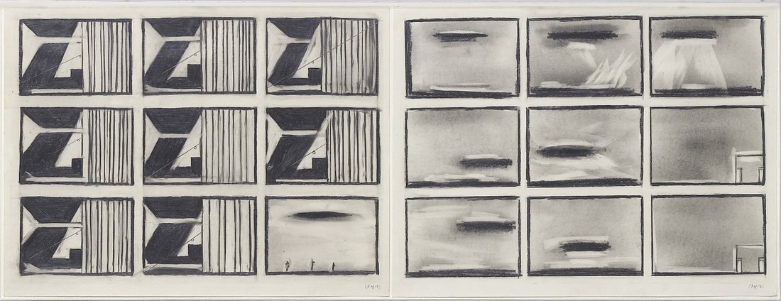 Bob Wilson, « Einstein on the beach, storyboards 1-13 », 1975