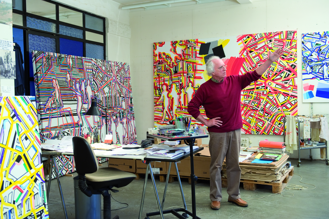 Dans l'atelier de Gérard Fromanger, Paris, le 14 novembre 2008 © Centre Pompidou