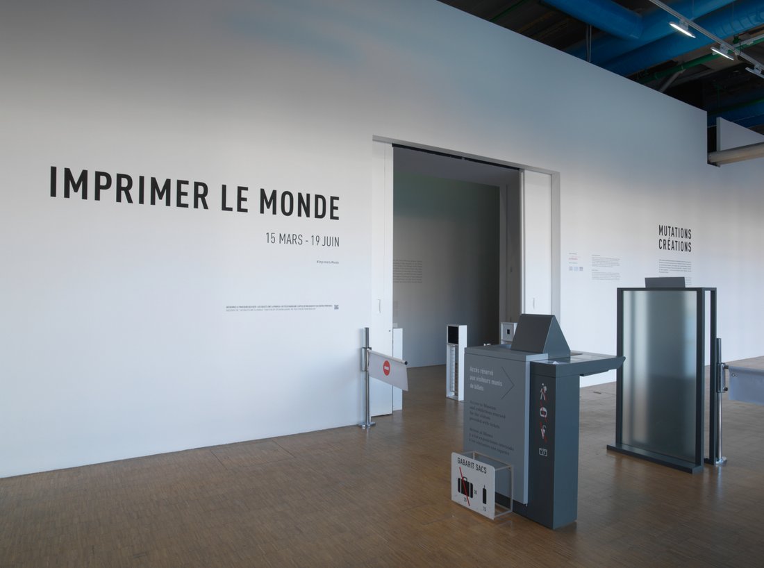 Entrée de l'exposition "Imprimer le monde", 2017