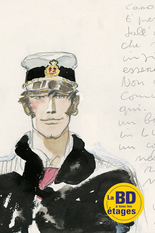 Exhibition "Corto Maltese. A romanesque life" : poster, work by Hugo Pratt