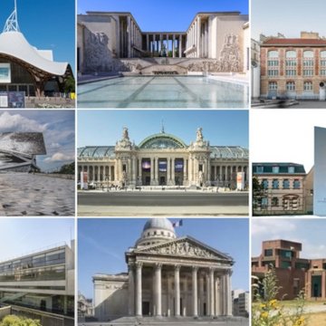 Aperçu du Grand Palais, du Panthéon, de la Philharmonie, du MAM à Paris