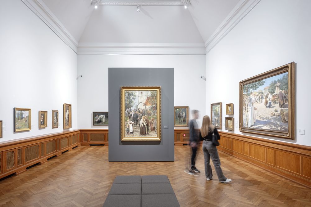Musée national des beaux-arts de Lettonie : Intérieur, salle du musée