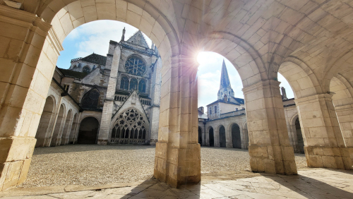 Abbaye Saint-Germain, Auxerre - view from the cloister