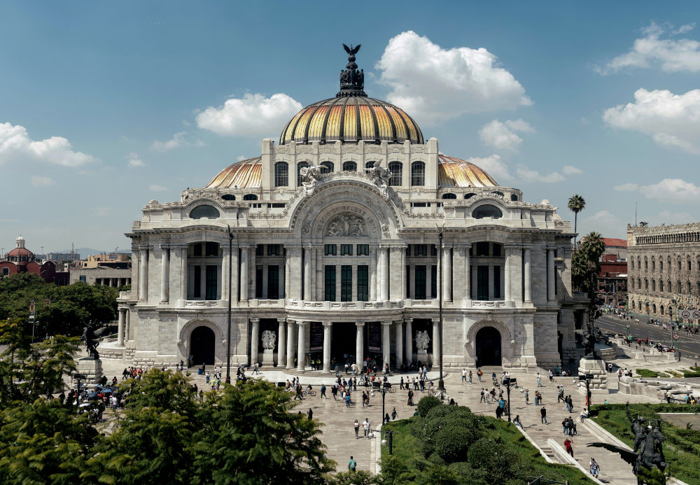 Palacio de Bella Artes, Mexico : façade du palais