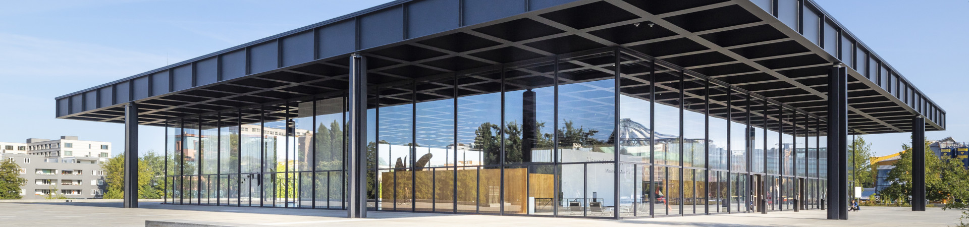 Neue Nationalgalerie, Berlin : détail de la façade