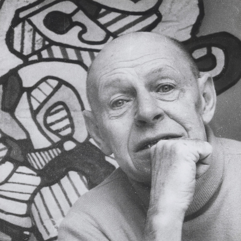 Wolf Slawny, "Jean Dubuffet rue Labrouste, Paris", 1969