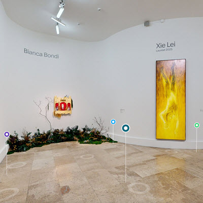 Prix Marcel Duchamp 2025 : aperçu de la salle d'exposition, au Musée d'art moderne, Paris