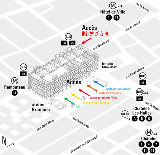 Plan du quartier, transports en commun, entrée principale et prioritaire