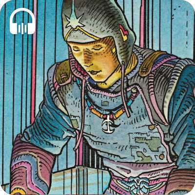 Podcast exposition "Bande-dessinée, 1964-2024", Centre Pompidou : détail d'un dessin de Moebius