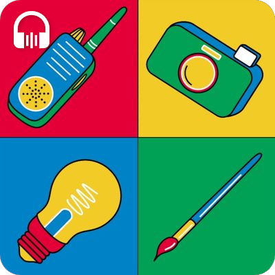 Podcast "Les mains à l'œuvre" : illustration graphique