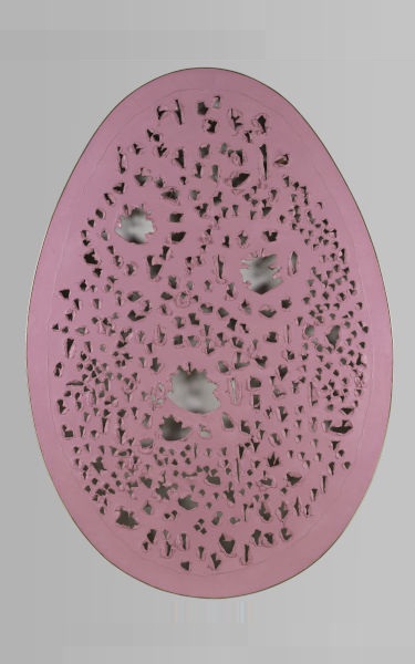 Exposition "The Forms of Energy", Museo del Palacio de Bellas Artes, Mexico x Centre Pompidou : repro d'une peinture de Lucio Fontana