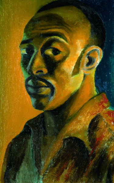 Exhibition "Paris noir": poster : profile self-portrait of an afro-descendant artist