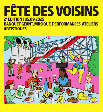 Fête des voisins, Centre Pompidou, septembre 2025 : affiche