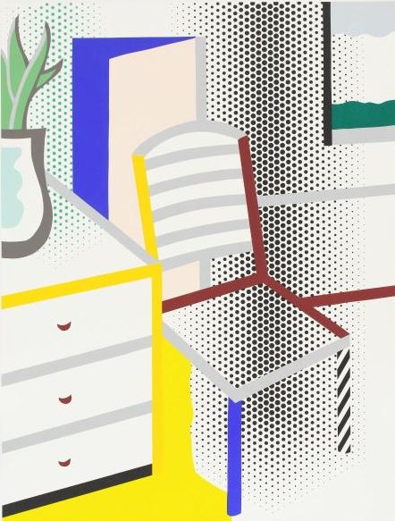 Roy Lichtenstein, « Interior with Chair », 1997 - repro oeuvre