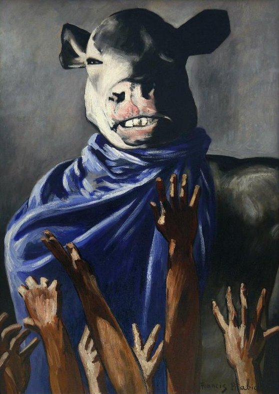 Francis Picabia, « L’Adoration du veau », [1941-1942], huile sur carton, 106 × 76,2 cm, © Centre Pompidou